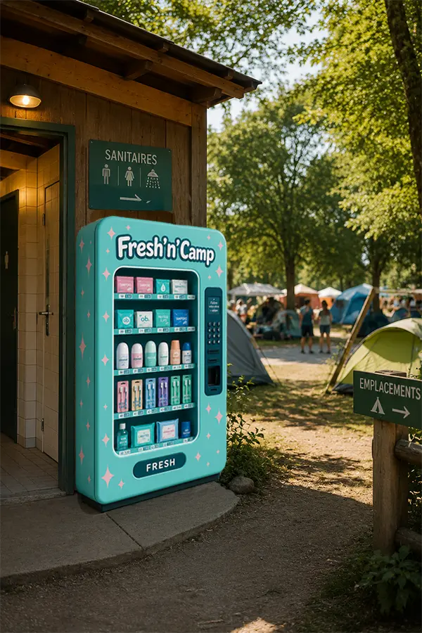Distributeur chez les camping